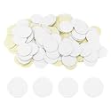 HARFINGTON 200pcs Round Adhesive Felt Circles, 35mm 1-3/8" Pre Cut Felt Craft Stickers Non-Woven Mini Felt Fabric Circles for DIY Sewing Handcraft Cut Projects Craft Finishing, White