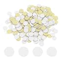 HARFINGTON 240pcs Round Adhesive Circles, 12mm Pre Cut Felt Fabric Circles for DIY Craft Projects, White
