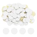 HARFINGTON 240pcs Round Adhesive Felt Circles, 25mm 1" Pre Cut Felt Craft Stickers Non-Woven Mini Felt Fabric Circles for DIY Sewing Handcraft Cut Projects Craft Finishing, White