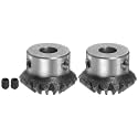 HARFINGTON 2pcs Bevel Gear 1M 16 Teeth 8mm Shaft Hole 1:1 Tapered Bevel Pinion Gear 45# Steel 1.5 Module 90 Degree Steering Gear, for Hardware Mechanical Rotation