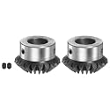 HARFINGTON 2pcs Bevel Gear 2M 20 Teeth 18mm Shaft Hole 1:1 Tapered Bevel Pinion Gear 45# Steel 2 Module 90 Degree Steering Gear, for Hardware Mechanical Rotation,