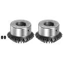 HARFINGTON 2pcs Bevel Gear 2M 20 Teeth 15mm Shaft Hole 1:1 Tapered Bevel Pinion Gear 45# Steel 2 Module 90 Degree Steering Gear, for Hardware Mechanical Rotation, with 5mm Keyway