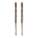 HARFINGTON 2pcs Brass Bore Brush 8mm Dia Cleaning Wire Brush with Handle 1/4 Inch Hex Shank for Tubes, Ports, Bearings