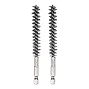 HARFINGTON 2pcs Stainless Steel Bore Brush 12mm Dia Cleaning Wire Brush with Handle 1/4 Inch Hex Shank for Tubes, Ports, Bearings