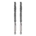 HARFINGTON 2pcs Stainless Steel Bore Brush 8mm Dia Cleaning Wire Brush with Handle 1/4 Inch Hex Shank for Tubes, Ports, Bearings