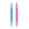 HARFINGTON 2pcs Tatting Shuttles 87x7x3mm Colorful Plastic Shuttles for Lace-Making DIY Hand Craft Tool Knitting Arts Supplies, Pink Lake Blue