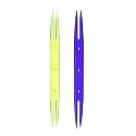HARFINGTON 2pcs Tatting Shuttles 87x7x3mm Colorful Plastic Shuttles for Lace-Making DIY Hand Craft Tool Knitting Arts Supplies, Green Blue