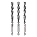 HARFINGTON 3pcs Stainless Steel Bore Brush 8mm Dia Cleaning Wire Brush with Handle 1/4 Inch Hex Shank for Tubes, Ports, Bearings