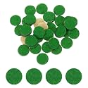HARFINGTON 48pcs Adhesive Felt Circles 10mm 0.39" Green
