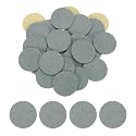 HARFINGTON 48pcs Adhesive Felt Circles 25mm 0.98" Gray