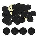 HARFINGTON 48pcs Round Adhesive Circles, 35mm 1-3/8" Pre Cut Mini Felt Fabric Circles for DIY Sewing Handcraft Cut Projects, Black