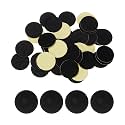 HARFINGTON 48pcs Round Adhesive Craft Stickers, 30mm 1-1/4" Pre Cut Felt Circles for DIY Sewing Handcraft Cut Projects, Black