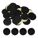 HARFINGTON 48pcs Round Adhesive Felt Circles, 45mm 1-3/4" Pre Cut Felt Craft Stickers Non-Woven Mini Felt Fabric Circles for DIY Sewing Handcraft Cut Projects Craft Finishing, Black