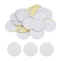 HARFINGTON 48pcs Round Adhesive Felt Circles, 50mm 2" Pre Cut Felt Craft Stickers Non-Woven Mini Felt Fabric Circles for DIY Sewing Handcraft Cut Projects Craft Finishing, White