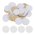 HARFINGTON 48pcs Round Adhesive Felt Circles, 38mm 1-1/2" Pre Cut Felt Craft Stickers Non-Woven Mini Felt Fabric Circles for DIY Sewing Handcraft Cut Projects Craft Finishing, White