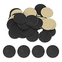 HARFINGTON 48pcs Round Adhesive Felt Circles, 40mm 1-1/2" Pre Cut Felt Craft Stickers Non-Woven Mini Felt Fabric Circles for DIY Sewing Handcraft Cut Projects Craft Finishing, Black