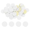 HARFINGTON 48pcs Round Adhesive Felt Circles, 20mm 3/4" Pre Cut Felt Craft Stickers Non-Woven Mini Felt Fabric Circles for DIY Sewing Handcraft Cut Projects Craft Finishing, White