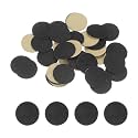 HARFINGTON 48pcs Round Adhesive Felt Circles, 20mm 3/4" Pre Cut Felt Craft Stickers Non-Woven Mini Felt Fabric Circles for DIY Sewing Handcraft Cut Projects Craft Finishing, Black