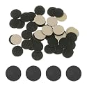 HARFINGTON 48pcs Round Adhesive Felt Circles, 12mm 15/32" Pre Cut Craft Stickers Non-Woven Mini Felt Fabric Circles for DIY Sewing Handcraft Cut Projects Craft Finishing, Black