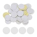 HARFINGTON 48pcs Round Adhesive Felt Circles, 30mm 1-1/4" Pre-Cut Craft Stickers, Non-Woven Mini Fabric Circles for DIY Sewing Handcraft Projects, White