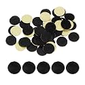 HARFINGTON 48pcs Round Adhesive Felt Circles, 15mm 5/8" Pre Cut Felt Craft Stickers Non-Woven Mini Felt Fabric Circles for DIY Sewing Handcraft Cut Projects Craft Finishing, Black