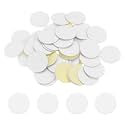 HARFINGTON 48pcs Round Adhesive Mini Non-Woven Fabric Circles, 25mm 1" PreCut, White, for DIY Crafts &amp; Sewing Projects
