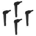 HARFINGTON 4pcs Adjustable Clamping Lever Handles M6 x 12mm Male Thread Bolt Knobs Rotating Screw Locking Quick Release Ratchet Push Button Handle, Black
