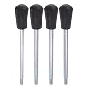 HARFINGTON 4pcs Clamping Handles M8 Thread 180mm (7") Length Chrome Plated Revolving Crank Handle Grip Handwheel Screw Stem for Lathe Machine