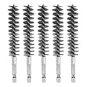 HARFINGTON 5Pcs Bore Brush Stainless Steel 17mm Dia Cleaning Twisted Wire Brush Tube Pipe Cleaner with Handle 1/4 Inch Hex Shank for Tubes, Ports, Bearings