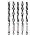 HARFINGTON 5Pcs Bore Brush Stainless Steel 8mm Dia Cleaning Twisted Wire Brush Tube Pipe Cleaner with Handle 1/4 Inch Hex Shank for Tubes, Ports, Bearings