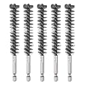HARFINGTON 5Pcs Bore Brush Stainless Steel 14mm Dia Cleaning Twisted Wire Brush Tube Pipe Cleaner with Handle 1/4 Inch Hex Shank for Tubes, Ports, Bearings