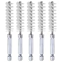 HARFINGTON 5Pcs Nylon Bore Brush 13mm Dia 4" Long Cleaning Twisted Wire Brush with Handle 1/4" Hex Shank for Tubes, Ports, Bearings