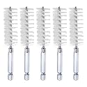 HARFINGTON 5Pcs Nylon Bore Brush 18mm Dia 4" Long Cleaning Twisted Wire Brush with Handle 1/4" Hex Shank for Tubes, Ports, Bearings