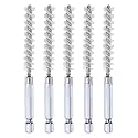 HARFINGTON 5Pcs Nylon Bore Brush 8mm Dia 4" Long Cleaning Twisted Wire Brush with Handle 1/4" Hex Shank for Tubes, Ports, Bearings