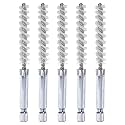 HARFINGTON 5Pcs Nylon Bore Brush 9mm Dia 4" Long Cleaning Twisted Wire Brush with Handle 1/4" Hex Shank for Tubes, Ports, Bearings