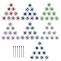 HARFINGTON 60pcs Radial Bristle Disc Set 1" 80-1000 Grit Detail Abrasive Brush Kit Gap Polishing Wheel Assortment with 6pcs 1/8" Shank Mandrels for Jewelry Wood Metal Polishing Cleaning