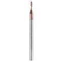 HARFINGTON Ball Nose End Mill 2 Flute 0.064" Dia 1/8" Shank Uncoated Spiral