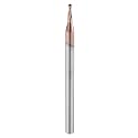 HARFINGTON Ball Nose End Mill 2 Flute 0.058" Diameter 1/8" Shank Tungsten Carbide Uncoated Spiral CNC Router Bits 0.174" Cutting Length Single End Ball for Carving Engraving Grinding
