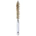 HARFINGTON Brass Bore Brush 11mm Dia 4" Long Cleaning Twisted Wire Brush with Handle 1/4" Hex Shank for Tubes, Ports, Bearings