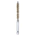 HARFINGTON Brass Bore Brush 8mm Dia 4" Long Cleaning Twisted Wire Brush with Handle 1/4" Hex Shank for Tubes, Ports, Bearings