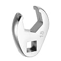 HARFINGTON Drive Crowfoot Wrench 3/8" Drive 18mm Metric Fractional Crowfoot Flare Nut Wrench 40Cr Chrome Plated Open End Crowfoot Wrench for Mechanics Automotive Repair Work