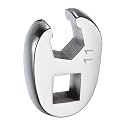 HARFINGTON Drive Crowfoot Wrench 3/8" Drive 11mm Metric Fractional Crowfoot Flare Nut Wrench 40Cr Chrome Plated Open End Crowfoot Wrench for Mechanics Automotive Repair Work