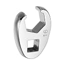 HARFINGTON Drive Crowfoot Wrench 3/8" Drive 16mm Metric Fractional Crowfoot Flare Nut Wrench 40Cr Chrome Plated Open End Crowfoot Wrench for Mechanics Automotive Repair Work