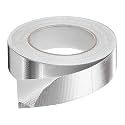 HARFINGTON Heat Shield Tape 1.18" x 164 ft Waterproof Sunscreen Sound Insulation High-Temperature Resistance Silver Aluminum Tape Thickness for Automotive Repairs