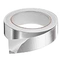 HARFINGTON Heat Shield Tape 1.18" x 65.6 ft Waterproof Sunscreen Sound Insulation High-Temperature Resistance Silver Aluminum Tape Thickness for Automotive Repairs
