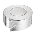 HARFINGTON Heat Shield Tape 2.17" x 164 ft Waterproof Sunscreen Sound Insulation High-Temperature Resistance Silver Aluminum Tape Thickness for Automotive Repairs