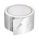 HARFINGTON Heat Shield Tape 2.17" x 32.8 ft Waterproof Sunscreen Sound Insulation High-Temperature Resistance Silver Aluminum Tape Thickness for Automotive Repairs