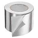 HARFINGTON Heat Shield Tape 3.14" x 164 ft Waterproof Sunscreen Sound Insulation High-Temperature Resistance Silver Aluminum Tape Thickness for Automotive Repairs
