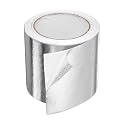 HARFINGTON Heat Shield Tape 3.94" x 65.6 ft Waterproof Sunscreen Sound Insulation High-Temperature Resistance Silver Aluminum Tape Thickness for Automotive Repairs