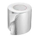 HARFINGTON Heat Shield Tape 5.91" x 164 ft Waterproof Sunscreen Sound Insulation High-Temperature Resistance Silver Aluminum Tape Thickness for Automotive Repairs